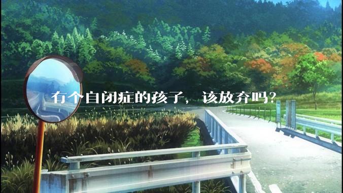 有个自闭症的孩子，该放弃吗？