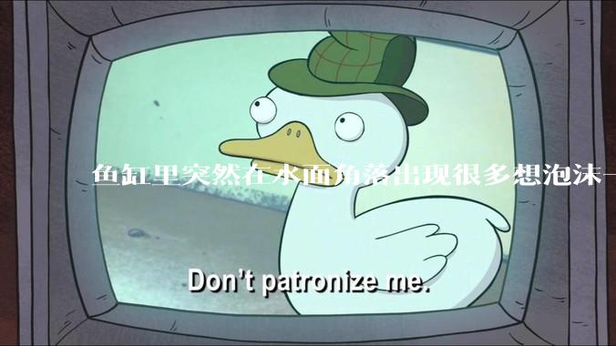 鱼缸里突然在水面角落出现很多想泡沫一样的气泡是怎么回事？